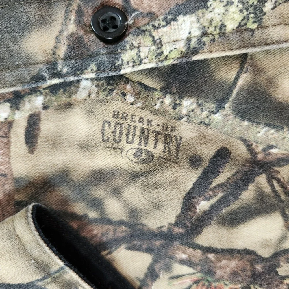 Men's Walls Mossy Oak Long Sleeve Vented Hunting Shirt Jacket Size Large